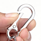 4 Pcs Metal Keychains Keyring Clip Holder Organizer for Home Car Keys Silver