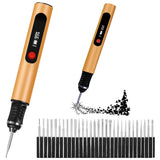 Electric Engraver Pen with 30 Bits & 3 Adjustable Speeds for Metal Wood Glass Gold