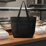 Insulated 39L Reusable Tote Bag for Grocery Shopping for Picnic Beach Grocery Black