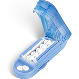 2Pcs Portable Pill Cutter Tablet Splitter with Adjustable Gear Pill Slicer for Travel Home Blue