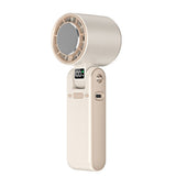 Rechargeable Handheld Portable Fan with Ice Cooler 100-Speed Control Beige