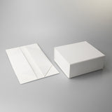 Foldable Cardboard Gift Box Easy Attach for Holiday Packaging White