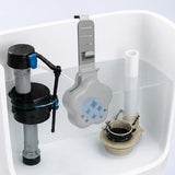 Toilet Tank Cleaning Tablet Holder Adjustable Silicone Metal Hanging Gray