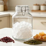 3000ml Clear Glass Airtight Storage Jar with Clamp Lid and Silicone Seal