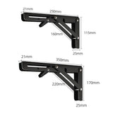2Pcs 90 Degree Folding Shelf Brackets Shelf Black