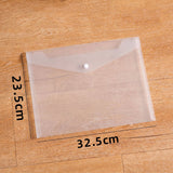 20 Pcs Snap File Bags Clear Horizontal C6 A5 A4 Sizes Office