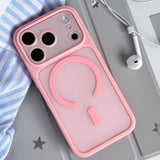Frosted Camera Lens Case for iPhone 18 Pro Max Easy Attached Pink