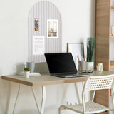 Arched Felt Bulletin Board Large with 30 Push Pins for Office Home School Camel