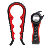 3PCS Jar and Bottle Opener Set with Non-Slip Grip Pad for Weak Hands Red