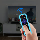 2 Pcs Glow in the Dark Silicone Remote Cover Case for Roku TV Remote Glow Blue