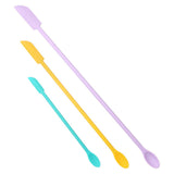 3Pcs Set Mini Silicone Spatula Reusable Cosmetics Splatula Jar Scrapers Mixcolor