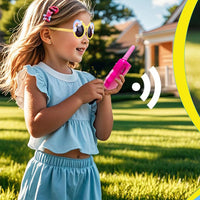 2Pcs Set Walkie Talkies for Kids 22 Channels 2-Way Walkie Talkie Toys for Camping Hiking Indoor Outdoor Rose Red