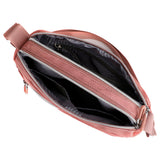 Multi-Pocket Crossbody Bag for Women Water Resisant Shoulder Bag Messenger Bag Casual Nylon Purse Handbag Pink