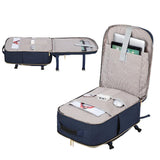 4Pcs Set Travel Luggage Bags 40L Backpack fits 17" Laptop with 3 Packing Cubes Navy