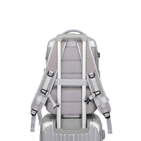 Expandable Travel Backpack Large Water-Resistant Carry on Backpack with Shoe Compartment Gray