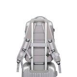 Expandable Travel Backpack Large Water-Resistant Carry on Backpack with Shoe Compartment Gray