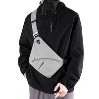 Anti-Theft Travel Left Chest Pack Crossbody Bag Sling Bag for Bicycle Sport Gray