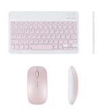 Ultra-Slim Portable Wireless Bluetooth Keyboard & Mouse Combo for Tablets and Laptops Pink
