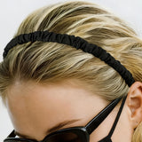 7-Piece Retro Pearl and Ribbon Hair Headband Set for Women Black Set
