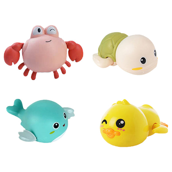 4 Pcs Kids Bath Toys Cute Animal Shape Bath Tub Toys