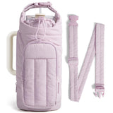 Water Bottle Holder Crossbody Bag with Strap Gym Accessories Purple
