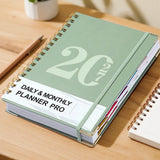 2027 A5 Weekly Planner Notebook Hardcover Calendar January to December Green