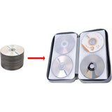 96-Disc CD Case Portable CD DVD Storage Holder with Zipper Disc Carrying Organizer Purple