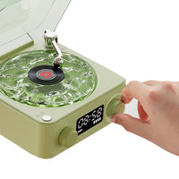 Wireless Waves Vinyl Player Mini Bluetooth Speaker Vinyl Record Player Green