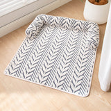 Thick Plush Dog Bed Mats with Neck Head Support for Small and Medium Dogs Cats Gray