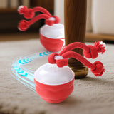 3-Mode Pet Interactive Toys Squeaky Auto Rolling Ball Dog Toy Red