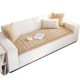 Dog Couch Cover Washable Fuzzy Pet Cushion Khaki