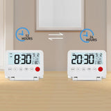 Smart Digital Alarm Clock with Temperature Display Snooze Function and LED Backlight White