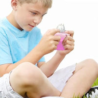 Fast Push Game Pop Puzzle Game Sensory Toys with Digital Display for Kids Pink Rabbit