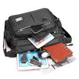 Men’s Multi-Pocket Crossbody Shoulder Bag for Travel and Daily Commuting Black