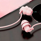In-Ear Sleep Earphone Anti Noise Ultra Soft Headphone Earbuds Headsets Phones Pink