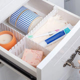24Pcs Adjustable Clapboard Drawer Cabinet Divider Partition DIY Storage Organiser White