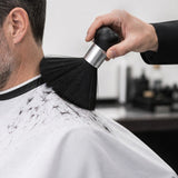 Hair Sweeper Duster Brush Soft with Storage Case for Home and Barbershop Silver