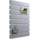 8 PCS Self Adhesive Felt Display Strips with 35 Push Pins for Wall Decor Light Gray