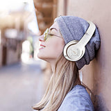 Wireless Bluetooth Headphones Foldable Over Ear Stereo Headsets with Built-in Mic White