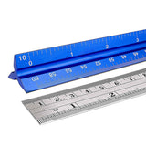 Architectural Scale Ruler Aluminum Triangular Ruler for Blueprint Triangle Drafting Architecture Blue