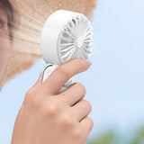 Handheld Foldable High-Speed Fan – Portable for Travel Outdoor Home and Office Off White