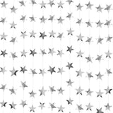 5 PCS 4m Thick Paper Star Garland Bunting Banners for Parties Weddings Silver