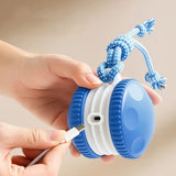 Interactive Pet Rolling Ball Toy Rechargeable Automatic for Cats and Dogs Blue