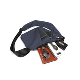 Men Anti-Theft Chest Pack Left Shoulder Sling Bag Travel Crossbody Bag Blue