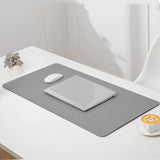 Water Resistant Mousepad PU Leather Large Mouse Pad Anti Slip Gaming Desk Mat Gray