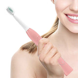 Sonic Electric Toothbrush with 8 Replaceable Wave-Shaped Soft Brush Heads Pink