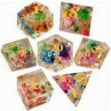7Pcs Set DND Dice Resin Dice Table Games Accessories Style 4