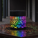 Solar Mandala Projection Wall Light Decorative for Yard Garden Post  Backyard Decor Style 3