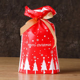 50PCS Christmas Candy Treat Bags Gift Wrapping Drawstring Bags for Holiday Parties Style 3