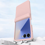 Case and Screen Protector Compatible With Samsung Galaxy Z Flip 8 with Hinge Cover Pink
